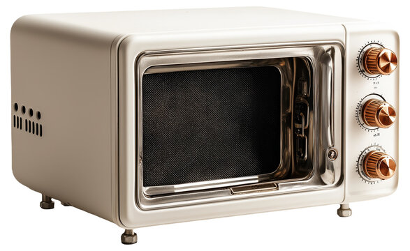 Vintage-style oven with control knobs on the side