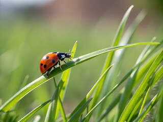 Obraz premium ladybird on a leaf