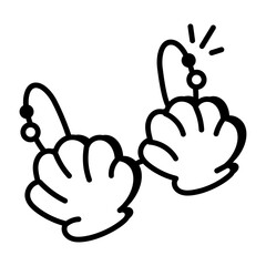 Seashell top icon in hand drawn style 

