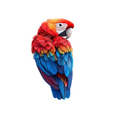 Obraz premium Vibrant Scarlet Macaw A Detailed Digital Illustration