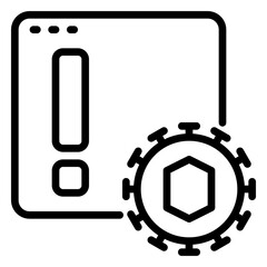 virus icon, line icon style