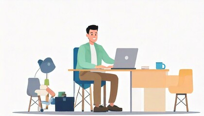 Illustrator background and resources for presentation in business and marketing concepts.