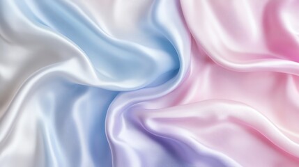 Obraz premium A soft, pastel-colored fabric with a gradient of colors from blue to pink.