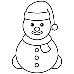 snowman isolated on white