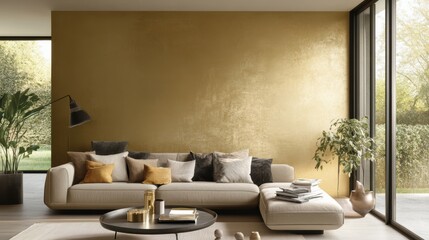 Brushed metallic gold texture with soft horizontal streaks
