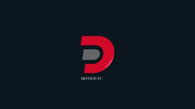 Black background beautiful motion picture logo animation, logo, logo with black background, business logo, D logo