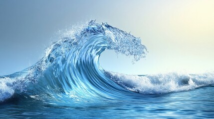 Majestic Ocean Wave Crashing  Dynamic Water Texture.