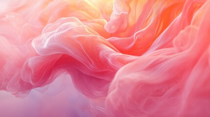 Fototapeta premium Abstract Pink Fabric Texture Soft, Flowing Drape.