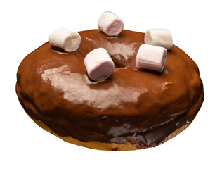 Delicious chocolate glazed doughnuts