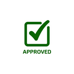 Green Approved Checkmark Icon:  Confirmation and Acceptance Symbol
