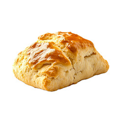 baked scone isolated on transparent background.