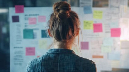 Woman developing creative design solutions for branding and marketing