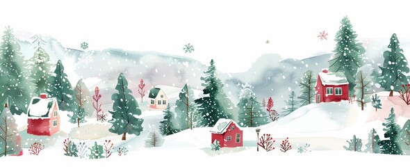 tarjeta navidad acuarela