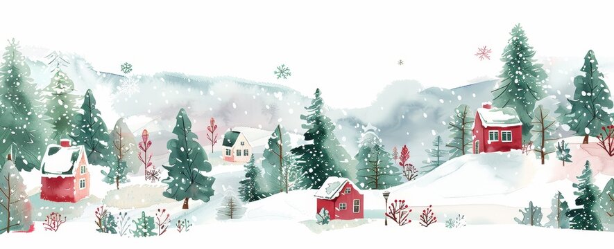 tarjeta navidad acuarela