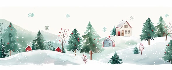 tarjeta navidad acuarela