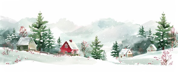 tarjeta navidad acuarela