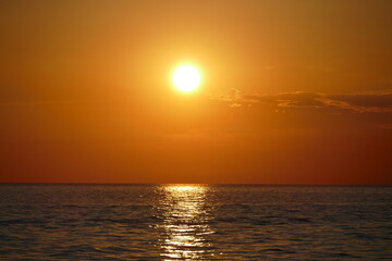 Fototapeta premium Sonnenuntergang, Meer, Ozean, Kroatien