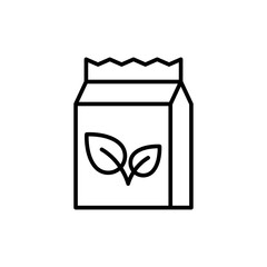 Tea package outline icons, minimalist vector illustration ,simple transparent graphic element .Isolated on white background