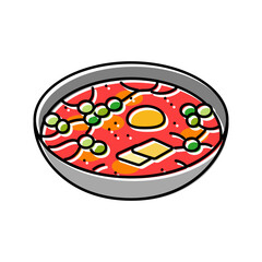 sundubu jjigae korean cuisine color icon vector. sundubu jjigae korean cuisine sign. isolated symbol illustration