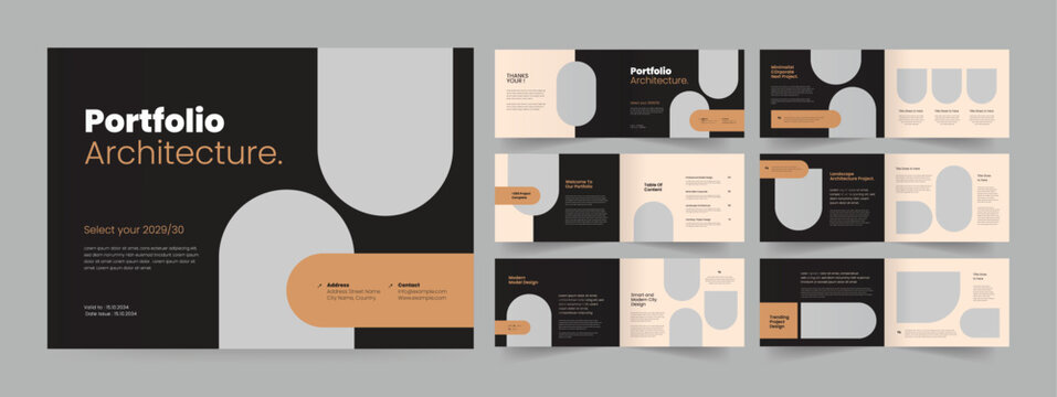 Modern Architecture Portfolio and Interior Design Portfolio Template