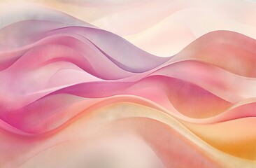 Fototapeta premium Abstract Digital Art with Waves of Light and Colorful Lines. AI generated illustration