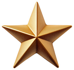 Obraz premium PNG Gold five-pointed star with textured surface
