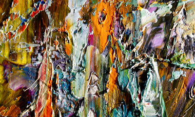 Abstract art background . Hand painting artwork on canvas .