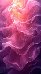 Obraz premium Colorful wisps of translucent fabric create a dreamy atmosphere with layers of soft pink and purple hues
