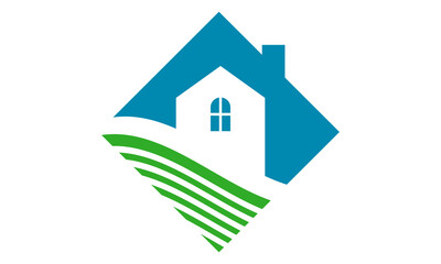 fresh home nature logo vector