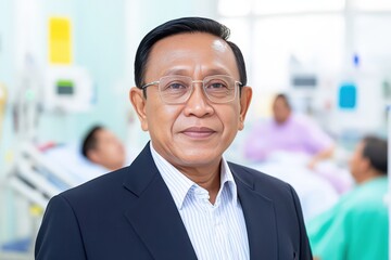 Confident and Successful Southeast Asian Business Leader in Formal Attire