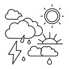 Modern weather icons set vector illustration