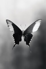 Obraz premium A close-up shot of a butterfly against a neutral background