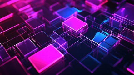 Obraz premium Abstract background with futuristic techno patterns neon shapes