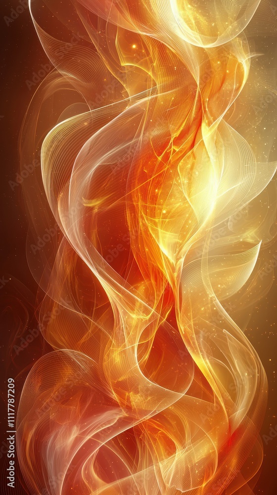 Poster bright swirling flames create a mesmerizing display of light and color in a vibrant background