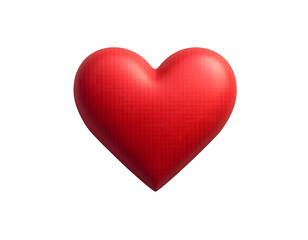 Classic red heart symbolizing love, affection, and valentine's day, isolated on a clean white background