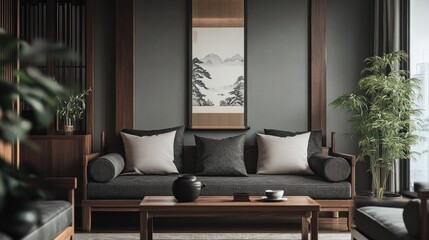 Minimalist Zen Living Room Interior Design