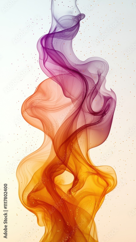 Poster colorful smoke swirls create an abstract design with vibrant hues in a captivating display of motion
