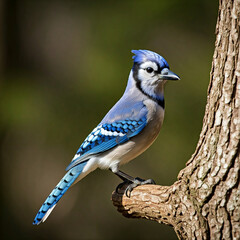 blue jay perched on a branch