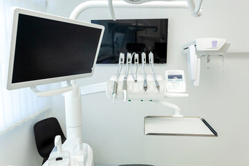 Modern dental clinic equipment displaying advanced technology