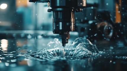 Water Jet Cutting Machine in Action