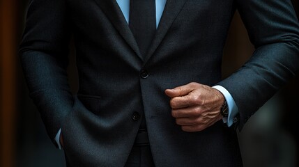 Obraz premium close-up of a well-dressed individual in a suit 