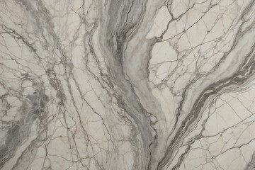 Naklejka premium Marble texture with uneven gray veins on an off-white surface, subtle shimmer enhancing its natural and refined character, fit for background