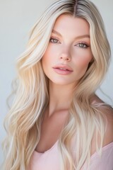 Naklejka premium A beautiful blonde woman