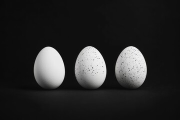 Egg on a black background