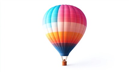 Fototapeta premium Vibrant Hot Air Balloon Floating in Colorful Scenic Sky
