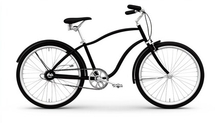 Fototapeta premium Sleek Black Bicycle for Urban Lifestyle and Recreational Fitness