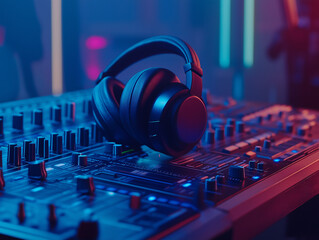 dj mixer and headphones