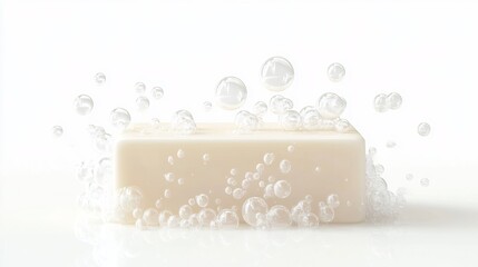 Luxurious Transparent Soap Bubbles Floating in Serene Spa Like Setting