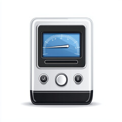 Digital scale with blue display and measurement dial, showcasing precision and modern design. Ideal for various applications in kitchens or laboratories