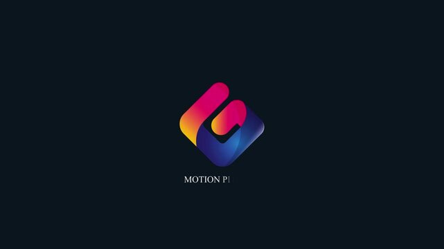 Black background beautiful motion picture logo animation, logo, logo with black background, business logo, creative logo